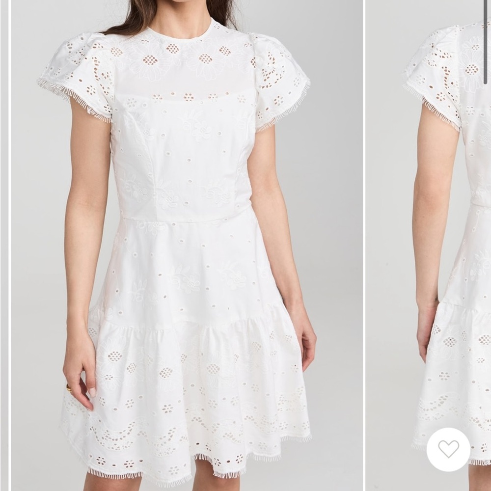 Shoshanna White Hudson Eyelet Dress Size 8